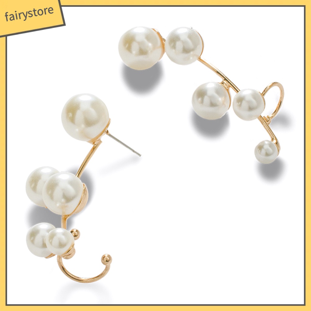 Bông Tai Đính Ngọc Trai Giả Thời Trang Dành Cho Nữ