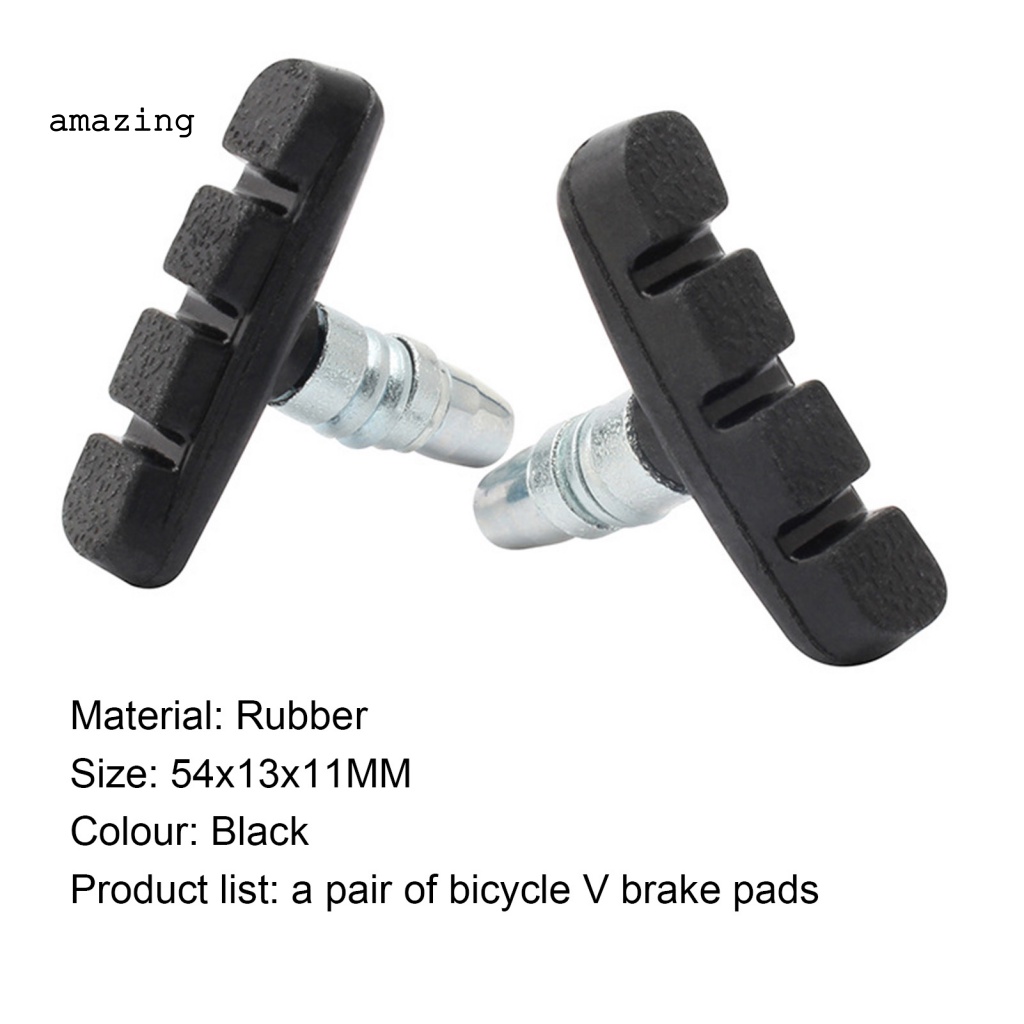 1 Cặp Má Phanh Xe Đạp Làm Việc Bằng Cao Su Cứng
