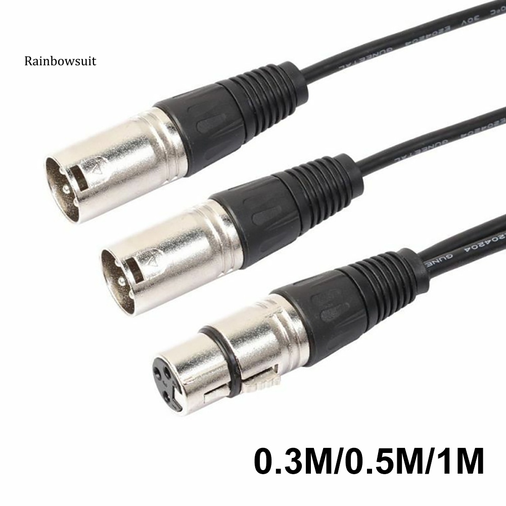 Cáp Chia Chữ Y Doojiey 0.3 / 0.5 / 1m 3Pin XLR Female Sang 2XLR Male