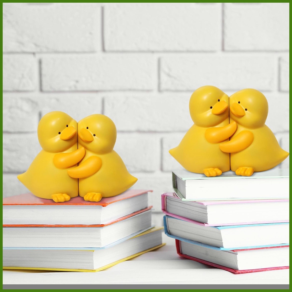 Nút Chặn Sách Hình Vịt Ôm Nhau Bằng Nhựa Resin Dễ Thương Sáng Tạo