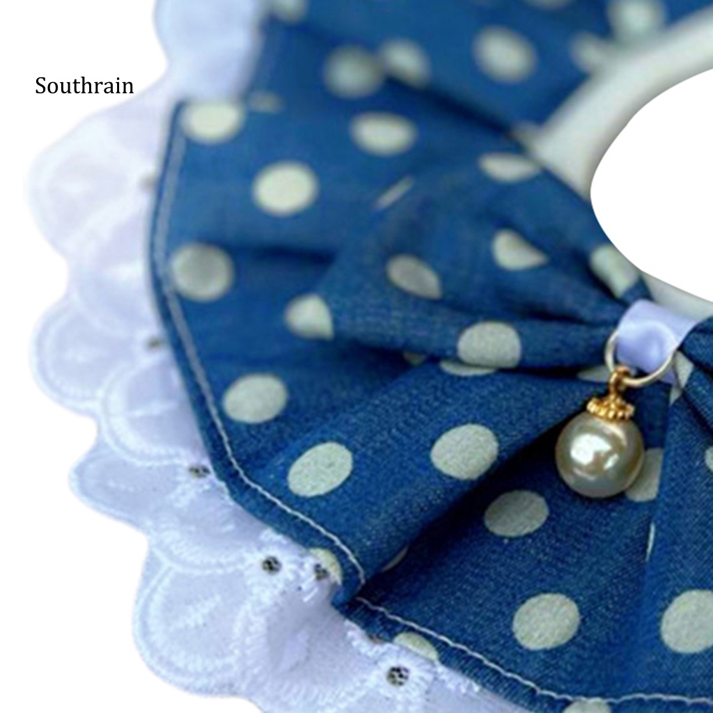 Yếm Đeo Cổ Bằng Cotton Chống Mài Mòn Thắt Nơ Đáng Yêu Dành Cho Cún Cưng