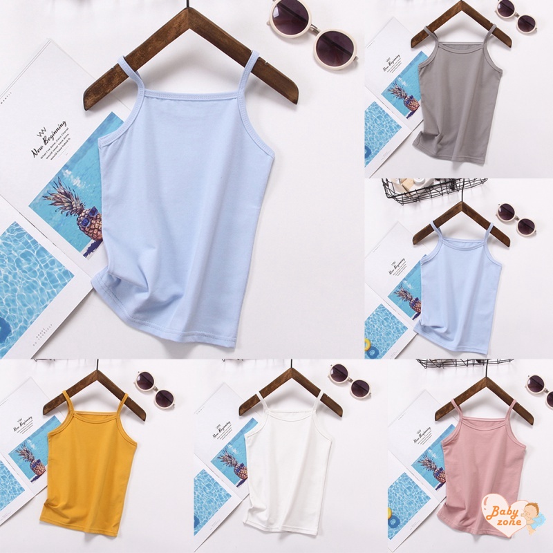 Áo Lót Hai Dây Bằng Vải Cotton In Hoa Thời Trang Mùa Hè Cho Bé Gái
