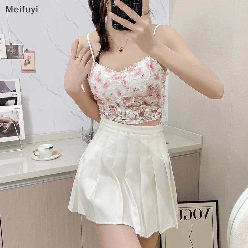 Áo Hai Dây In Hoa Có Đệm Ngực Phối Ren Thời Trang Mùa Hè Cho Nữ