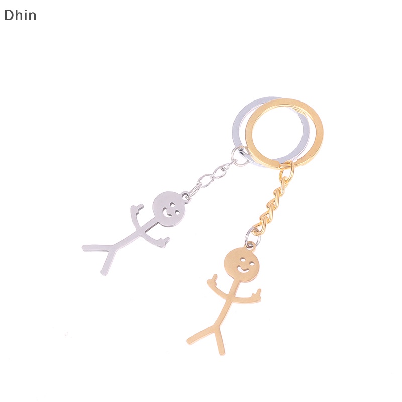 Móc Khóa Hình Người Nhỏ Bằng Thép Không Gỉ