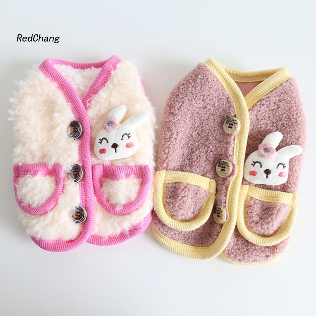 Rc ~ Áo Khoác Vải Giữ Ấm Chống Mài Mòn Trang Trí Mắt Cún Cưng Vào Mùa Đông