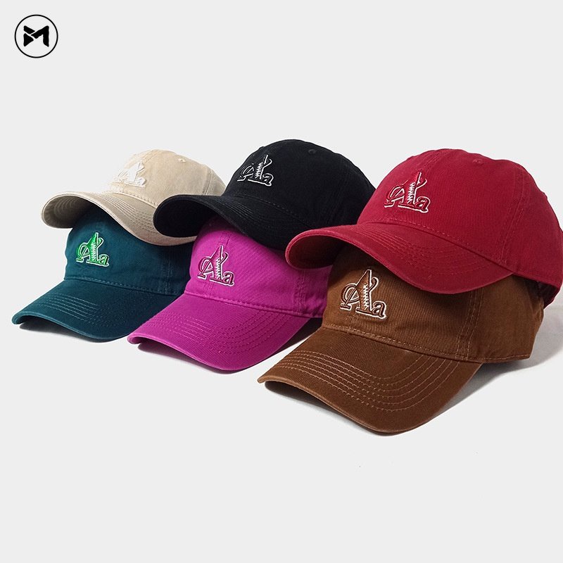 Nón Lưỡi Trai Mềm Thêu Chữ A Phong Cách Vintage 2023