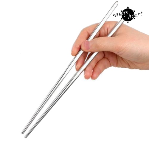 1 Đôi Đũa Chống Trượt Bằng Thép Không Gỉ Thân Thiện Với Môi Trường