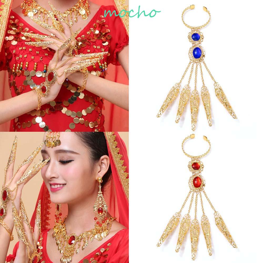 Mocho Vòng Đeo Ngón Tay Hóa Trang Thái Lan Khoét Rỗng Màu Xanh Dương|Nhẫn Bảo Vệ Ngón Tay Chất Lượng Cao