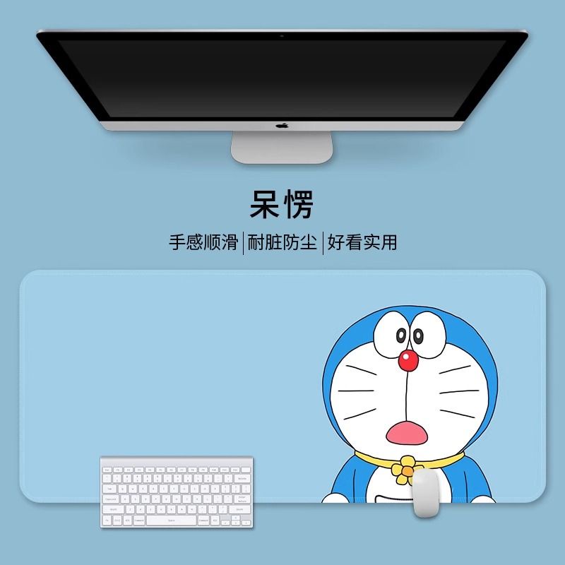 Tấm Lót Chuột Và Bàn Phím Cỡ Lớn In Hình Doraemon Dễ Thương