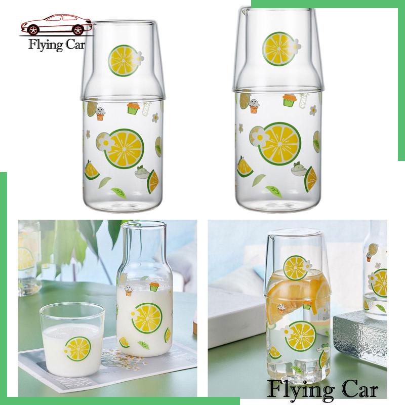 Set 2 Bộ Ly Uống Nước Carafe Cho Tủ Lạnh Văn Phòng