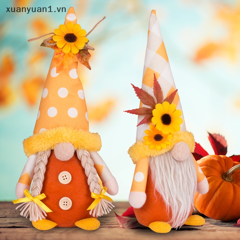 Xuan Búp Bê Yêu Tinh Nhồi Bông Hoa Hướng Dương Lễ Tạ Ơn Ngày Lễ Tạ Ơn Mùa Thu Gnome Elf D V