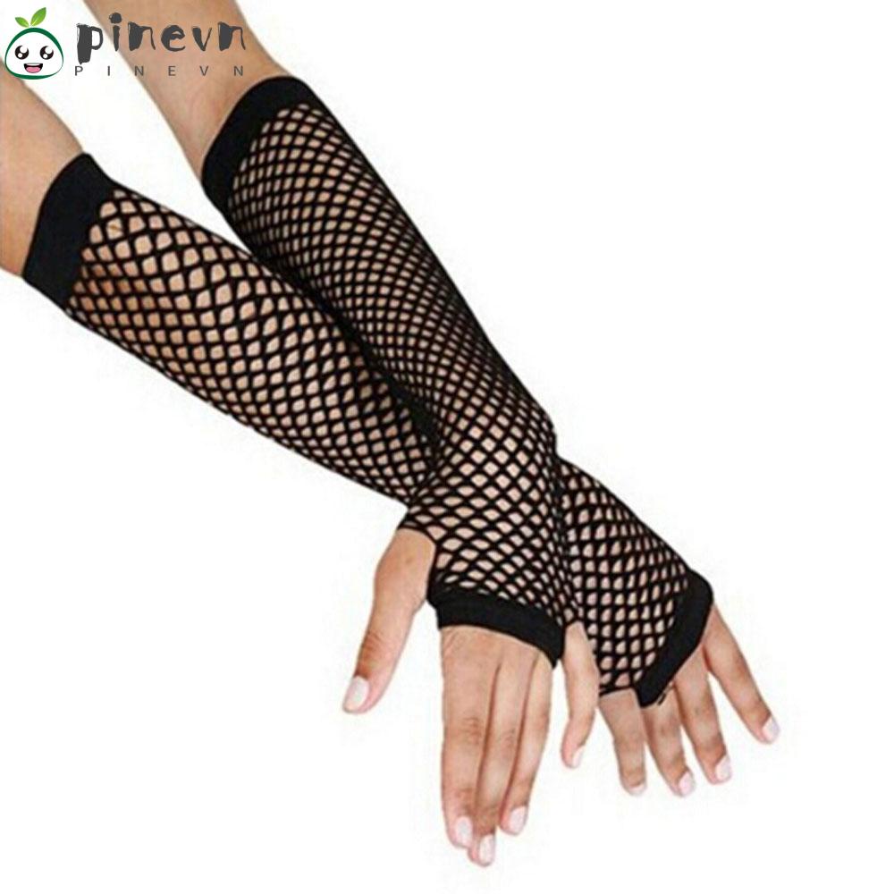 Găng Tay Lưới Hở Ngón Hóa Trang Gothic Gợi Cảm