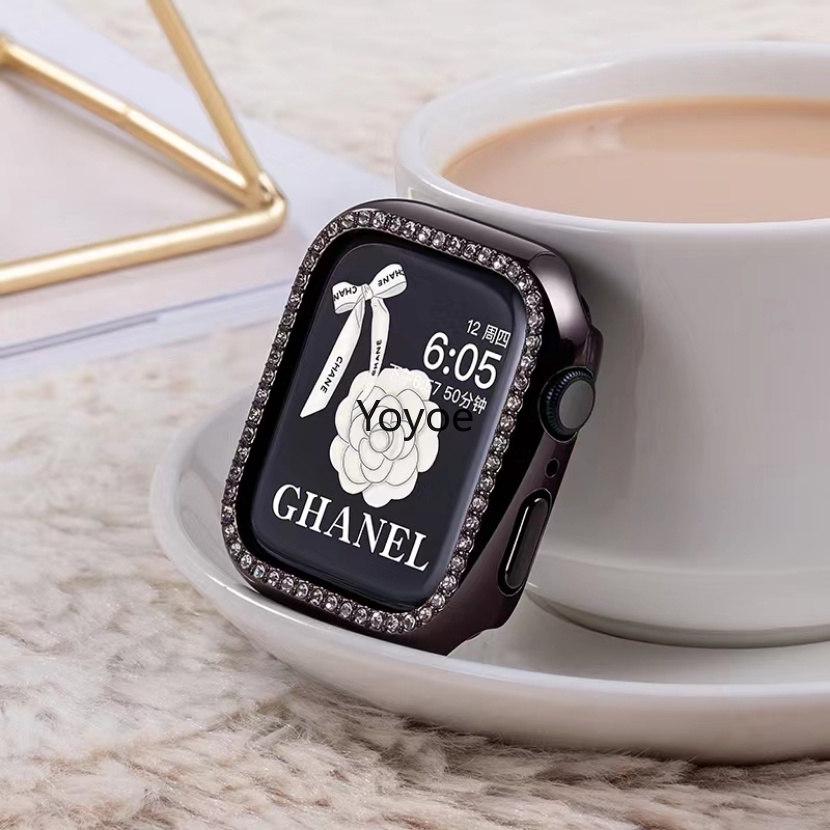 Vỏ Bảo Vệ Đính Kim Cương Cho iWatch Series 6 SE 5 4 3 38MM 42MM 40mm 44mm 49MM Ultra 7 8 41MM 45MM