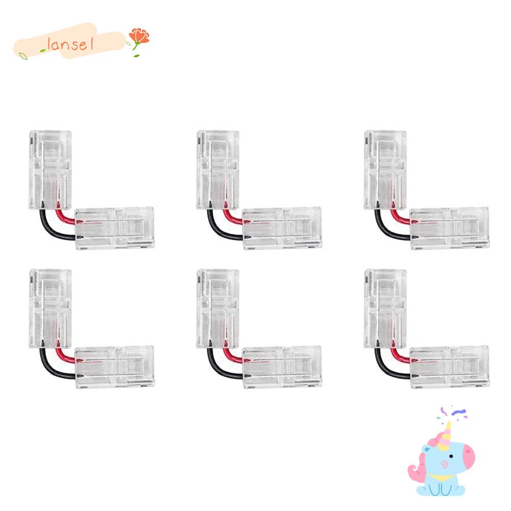 Set 6 Đầu Nối 2pin Kèm Dây Đèn LED RGB 5050 2 Chấu 8mm Chuyên Dụng Cho Dải Đèn LED RGB