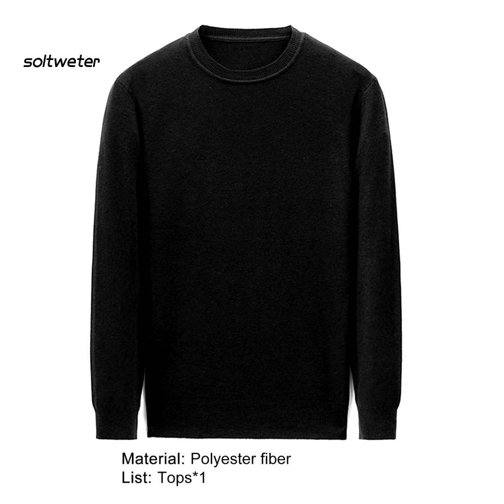 Áo Thun Tay Dài Cổ Tròn Màu Sắc Đơn Giản Thời Trang Thu Đông Cho Nam