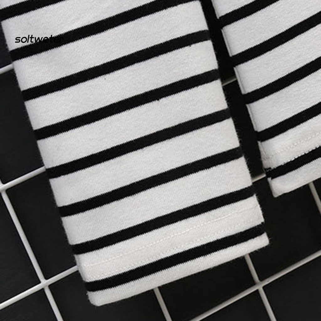 Áo Thun Cổ Lọ Dài Tay Mềm Mại Họa Tiết Kẻ Sọc Màu Tương Phản Giữ Ấm Mùa Xuân Cho Nam