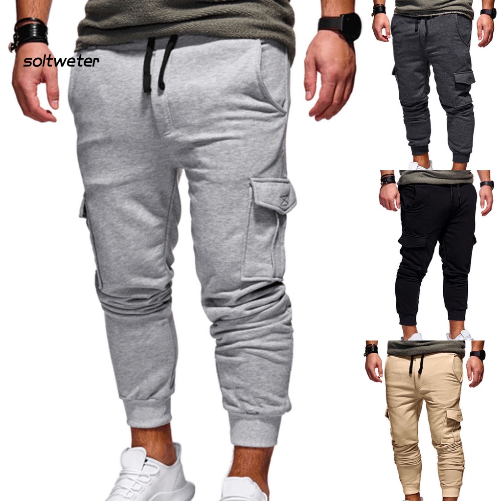 Quần Dài Lưng Thun Nhiều Túi Phong Cách Thể Thao Thời Trang Mùa Xuân Cho Nam