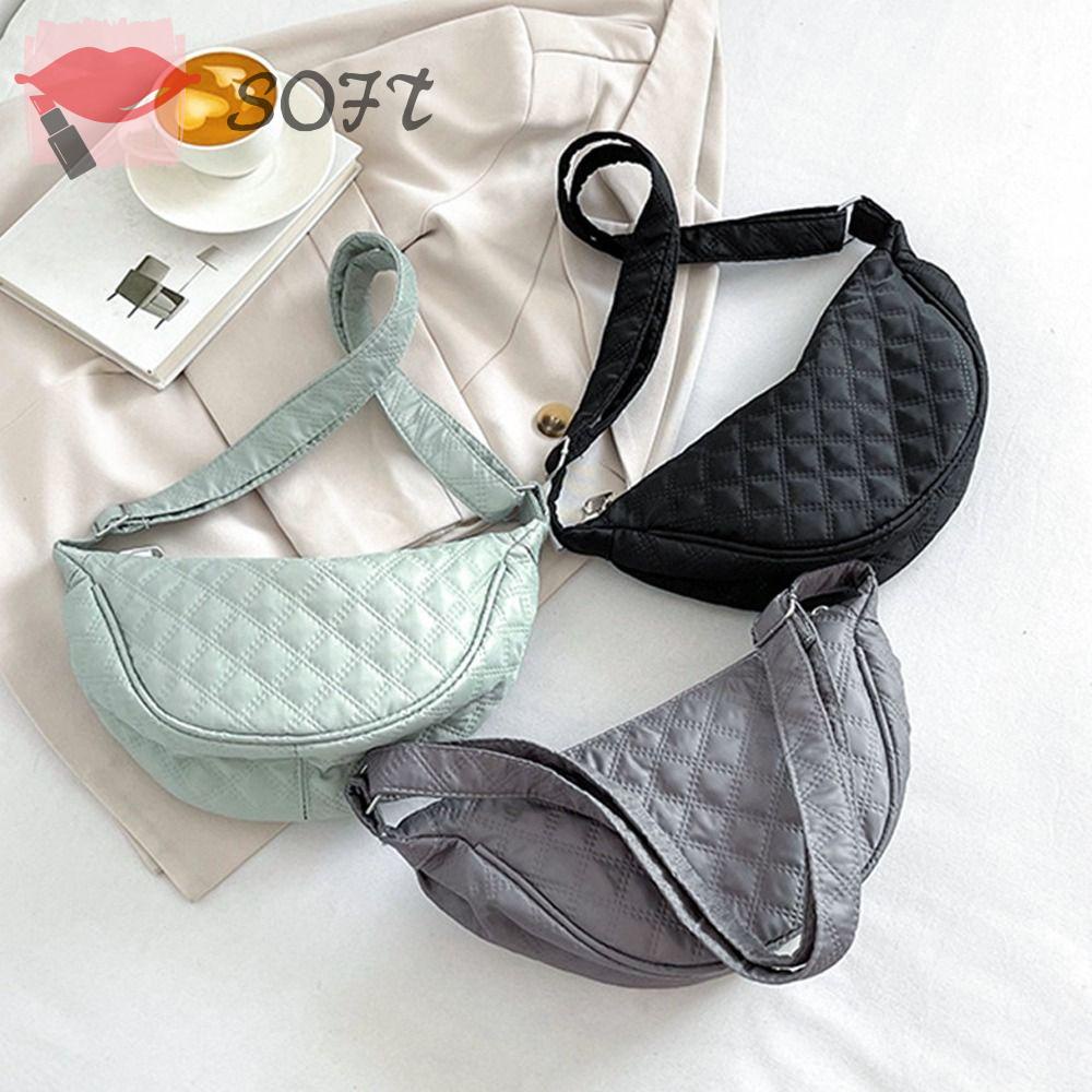 Túi Cotton Đeo Dưới Cánh Tay Họa Tiết Sọc Caro