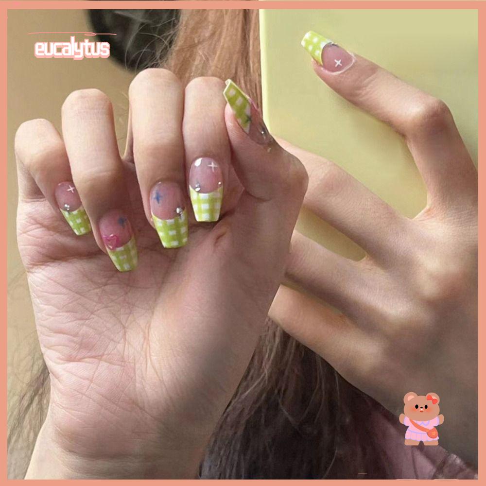 Bộ 24 Móng Tay Giả Dạng Nhấn DIY|Phụ Kiện Chuyên Dụng Dành Cho Múa Ba Lê