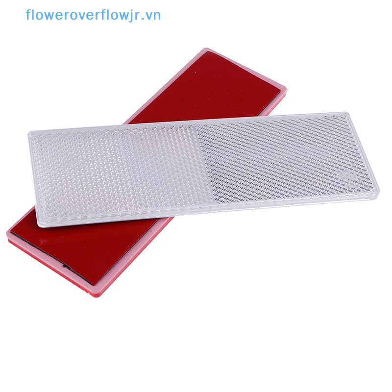 Bộ 2 Miếng Dán Phản Quang Hình Chữ Nhật Bằng Nhựa Cho Xe Hơi