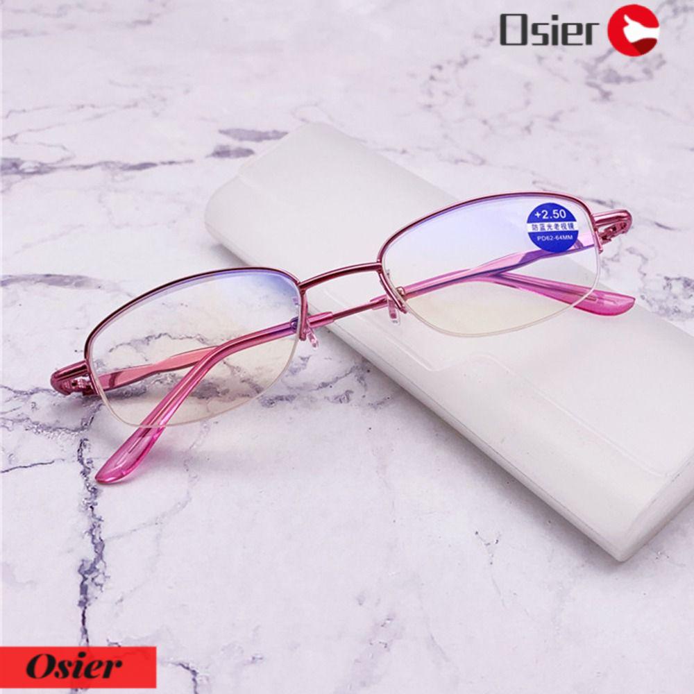 Kính Đọc Sách Nửa Gọng Chống Ánh Sáng Xanh Kiểu Vintage Đơn Giản Cho Nữ 1