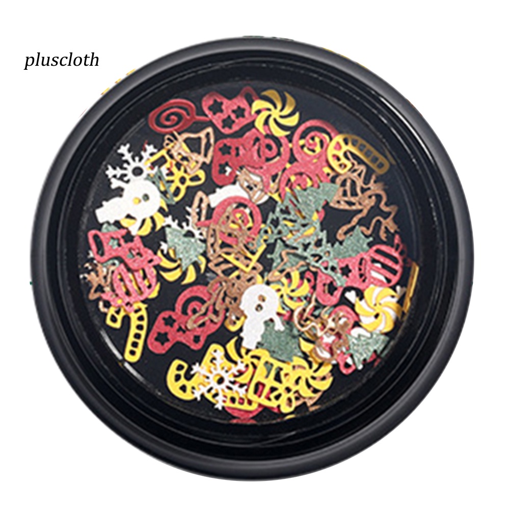 Hộp 100 Hạt Kim Sa Siêu Mỏng Hình Bông Tuyết Trang Trí Móng Tay