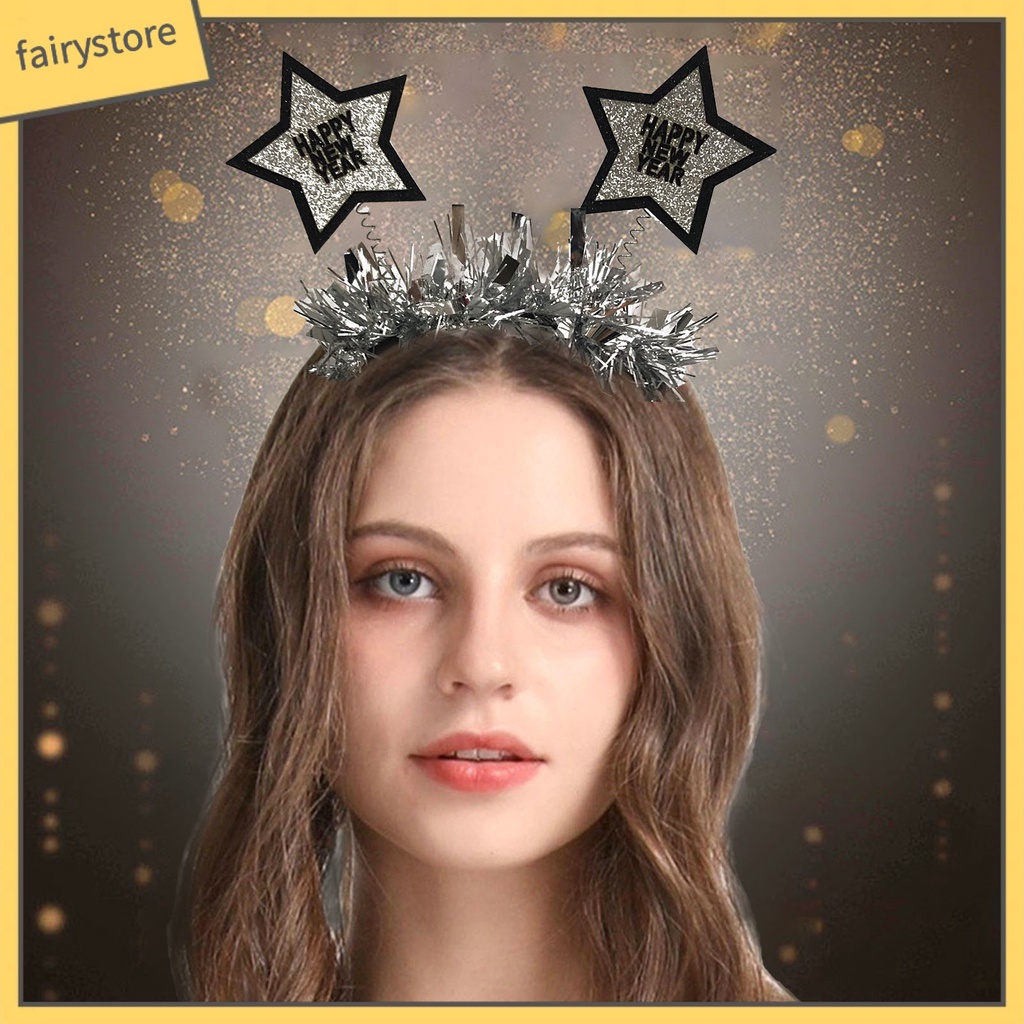 [FRO] Băng Đô Đính Ngôi Sao Lấp Lánh Màu Sắc Tươi Sáng Dễ Phối Đồ Trang Trí Tiệc Mừng Năm Mới Cho Nữ