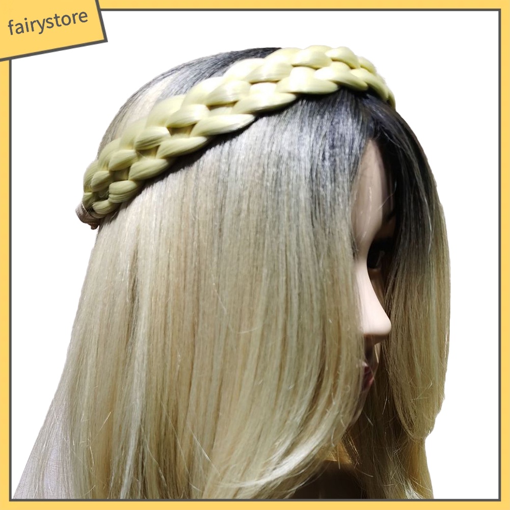 Băng Đô Tóc Giả Thắt Bím Thời Trang Dành Cho Nữ