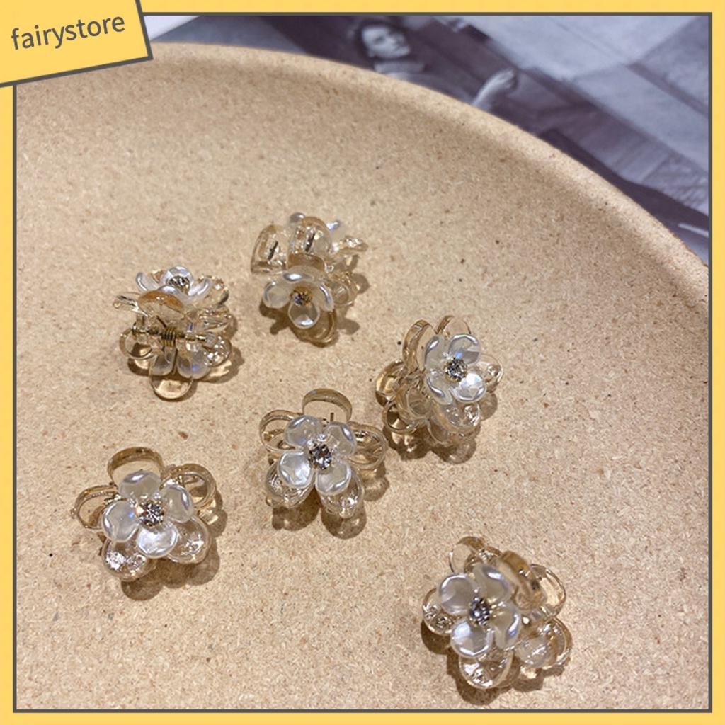 Kẹp Tóc Nhựa Trong Suốt Hình Bông Hoa Ngọt Ngào Cho Bé Gái