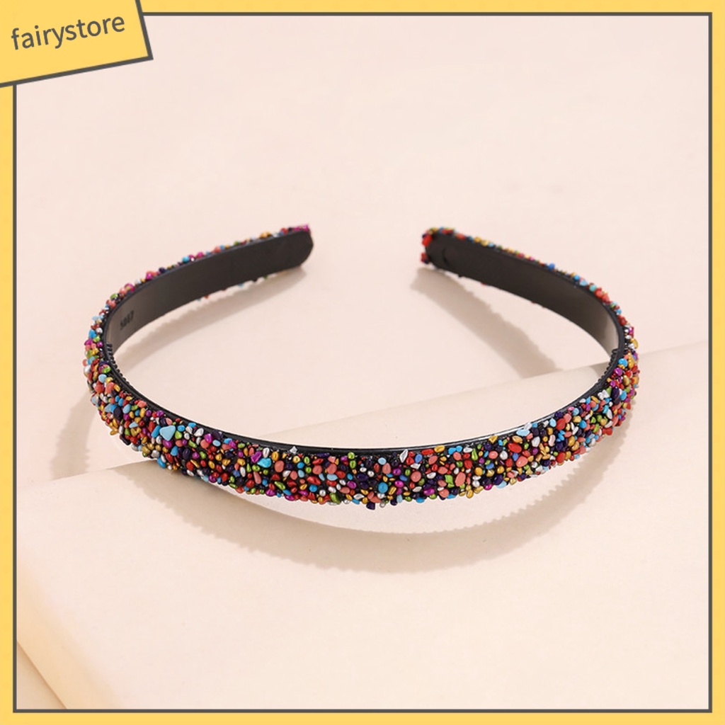 Băng Đô Cài Tóc Đính Đá Lấp Lánh Phong Cách Vintage