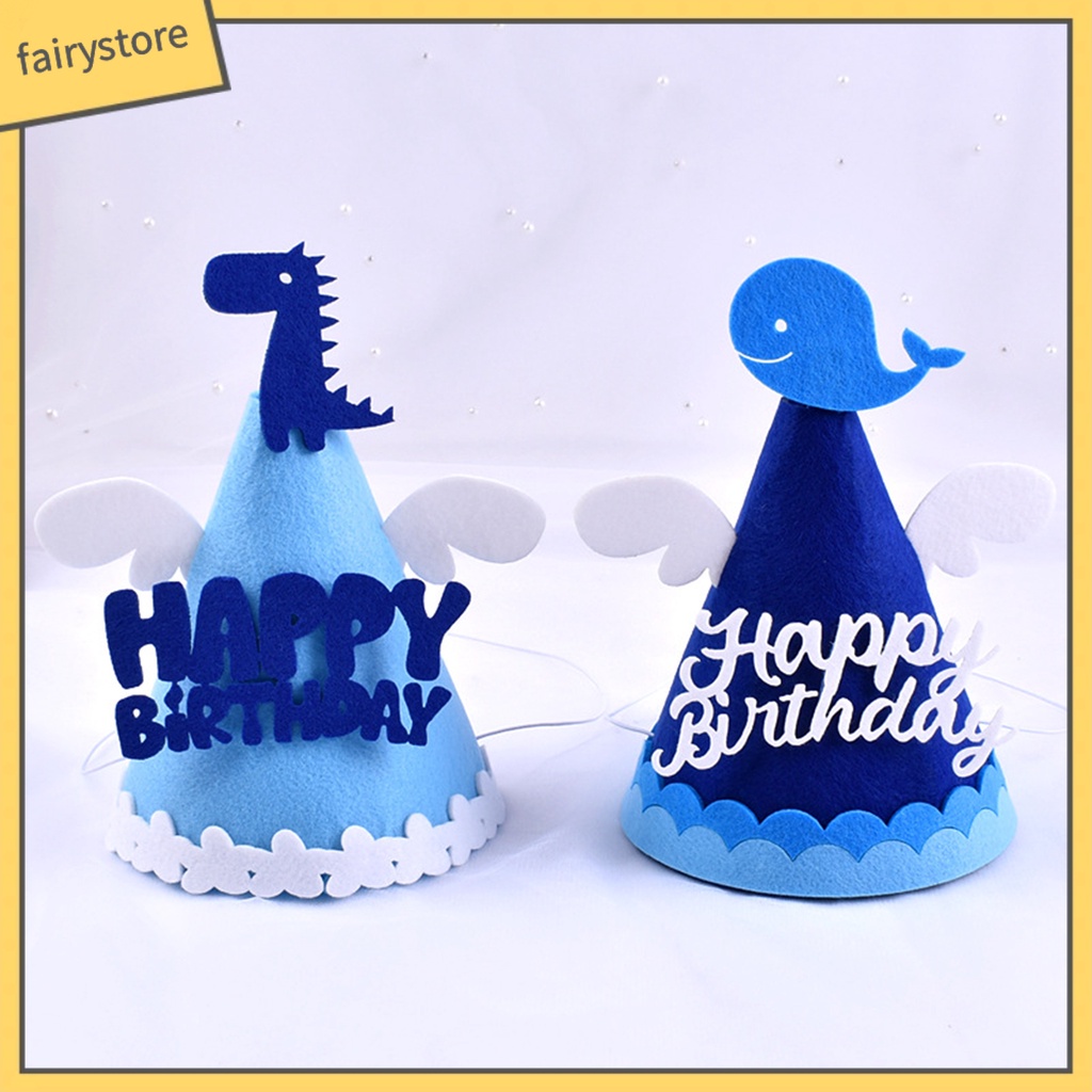 Mũ Sinh Nhật Bằng Vải Nỉ Màu Sắc Tươi Sáng Không Biến Dạng Cho Người Lớn Và Trẻ Em