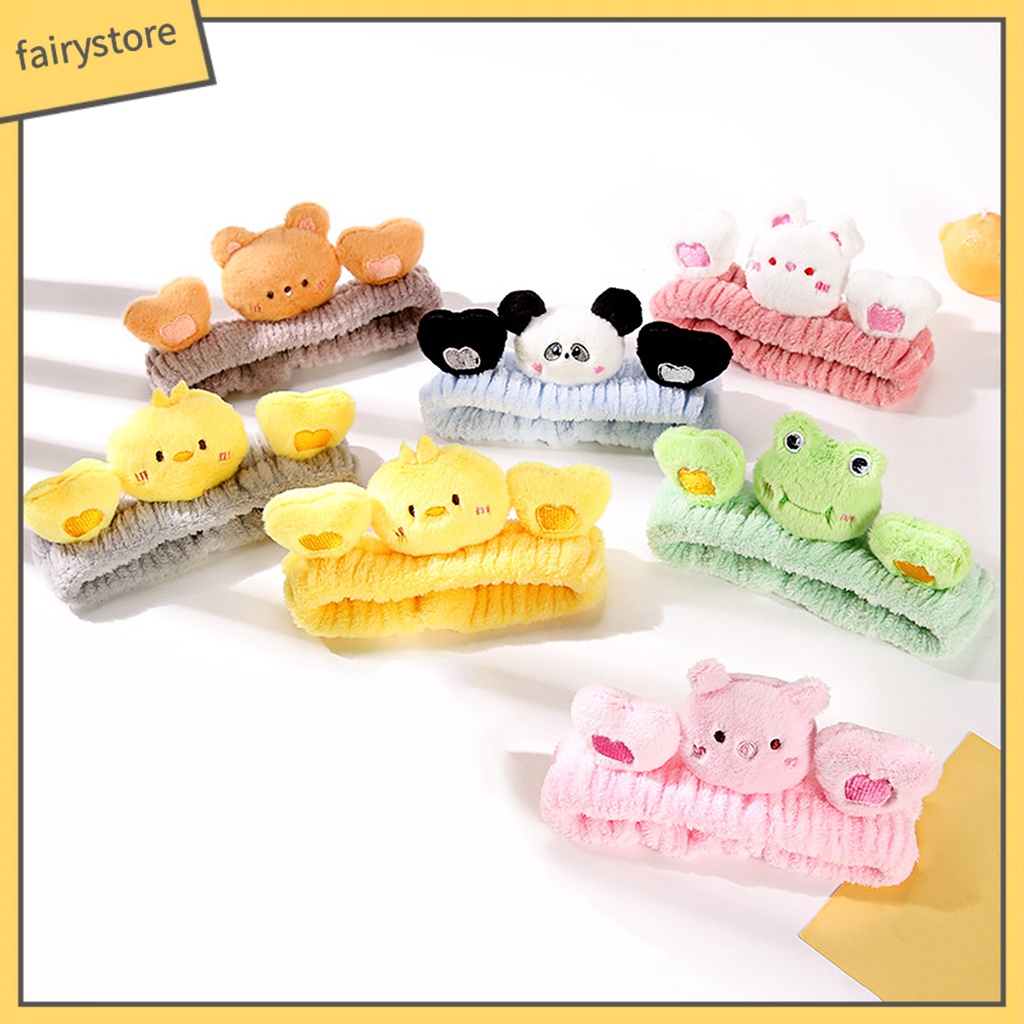 Băng Đô Cài Tóc / Rửa Mặt Thấm Hút Mồ Hôi Hình Thú Hoạt Hình Dễ Thương Cho Nữ