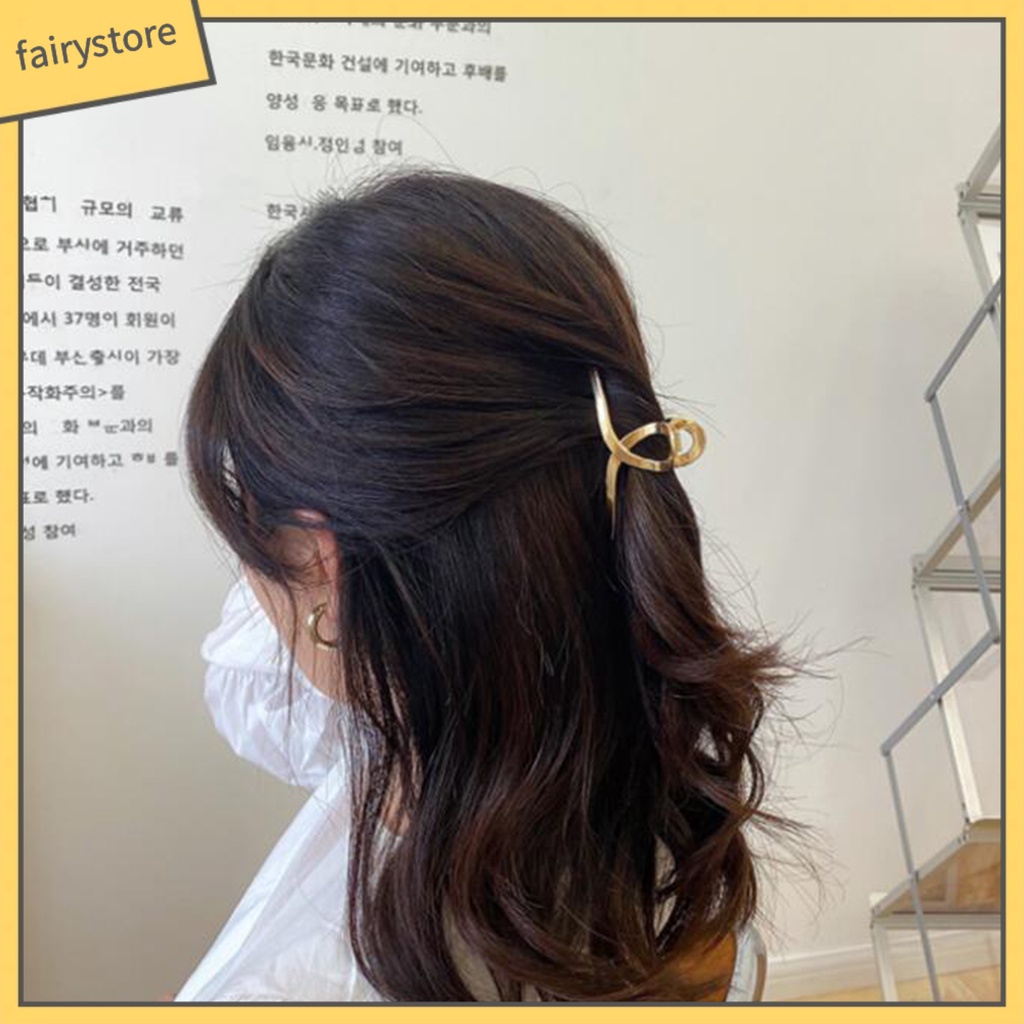 Kẹp Tóc Kim Loại Thiết Kế Thanh Lịch Cho Nữ