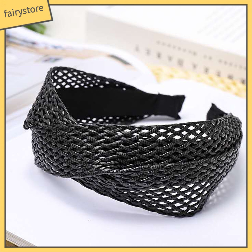 Băng Đô Bện Dây Màu Trơn Chống Rơi Phong Cách Bohemian Dành Cho Nữ