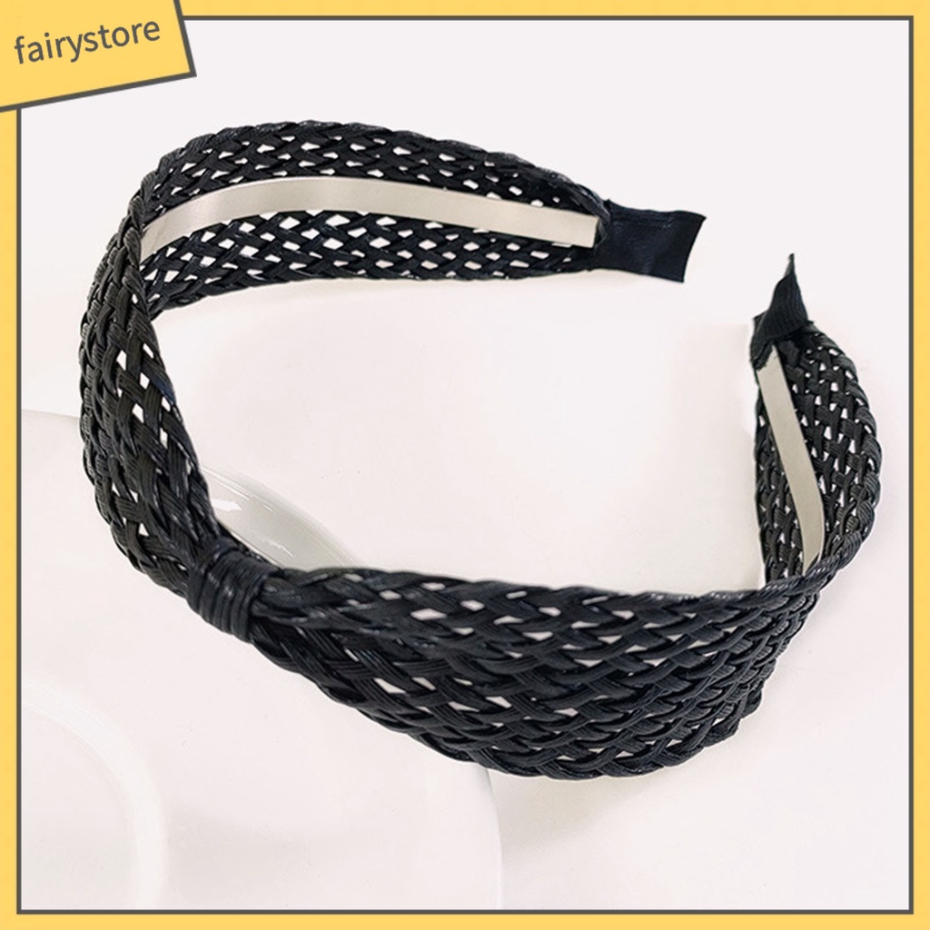 Băng Đô Bện Dây Màu Trơn Chống Rơi Phong Cách Bohemian Dành Cho Nữ