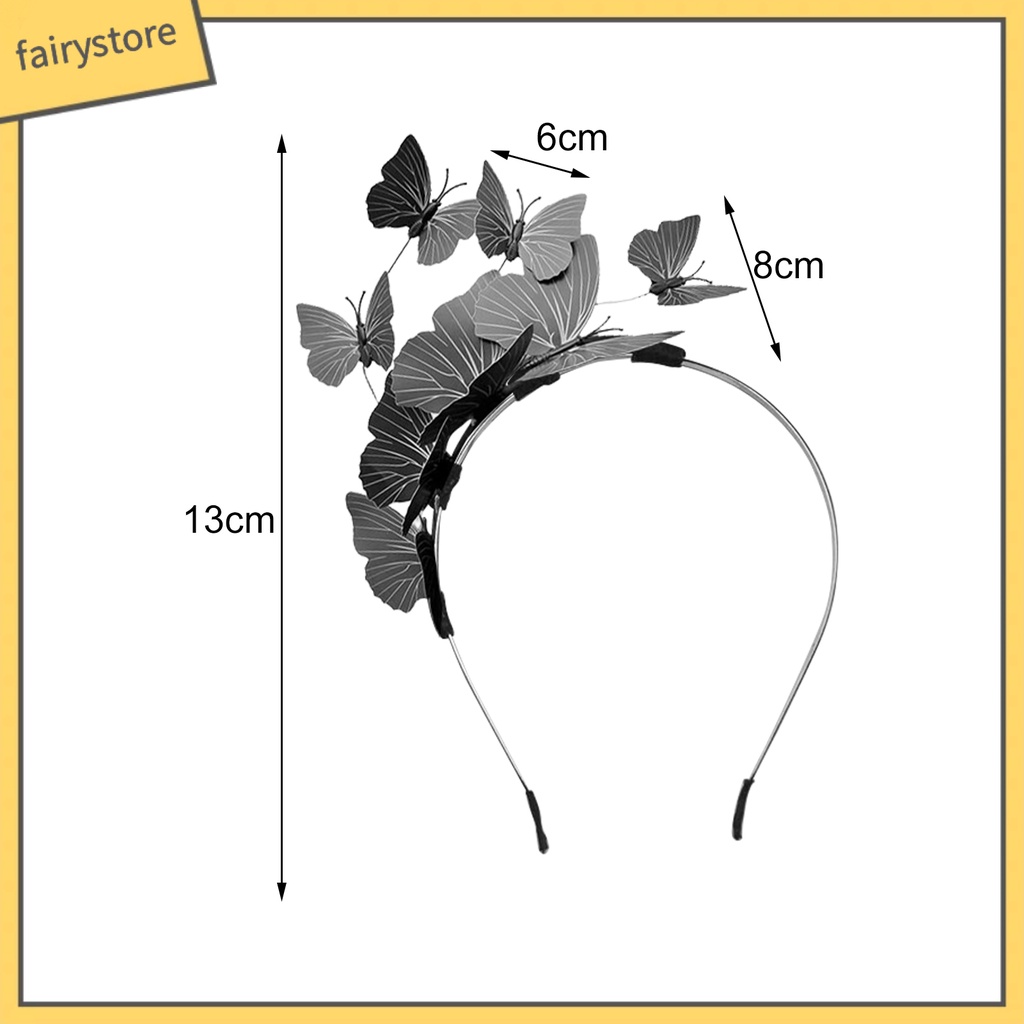 Băng Đô Cài Tóc Hình Bướm Ba Chiều Bằng Nhựa Sáng Tạo