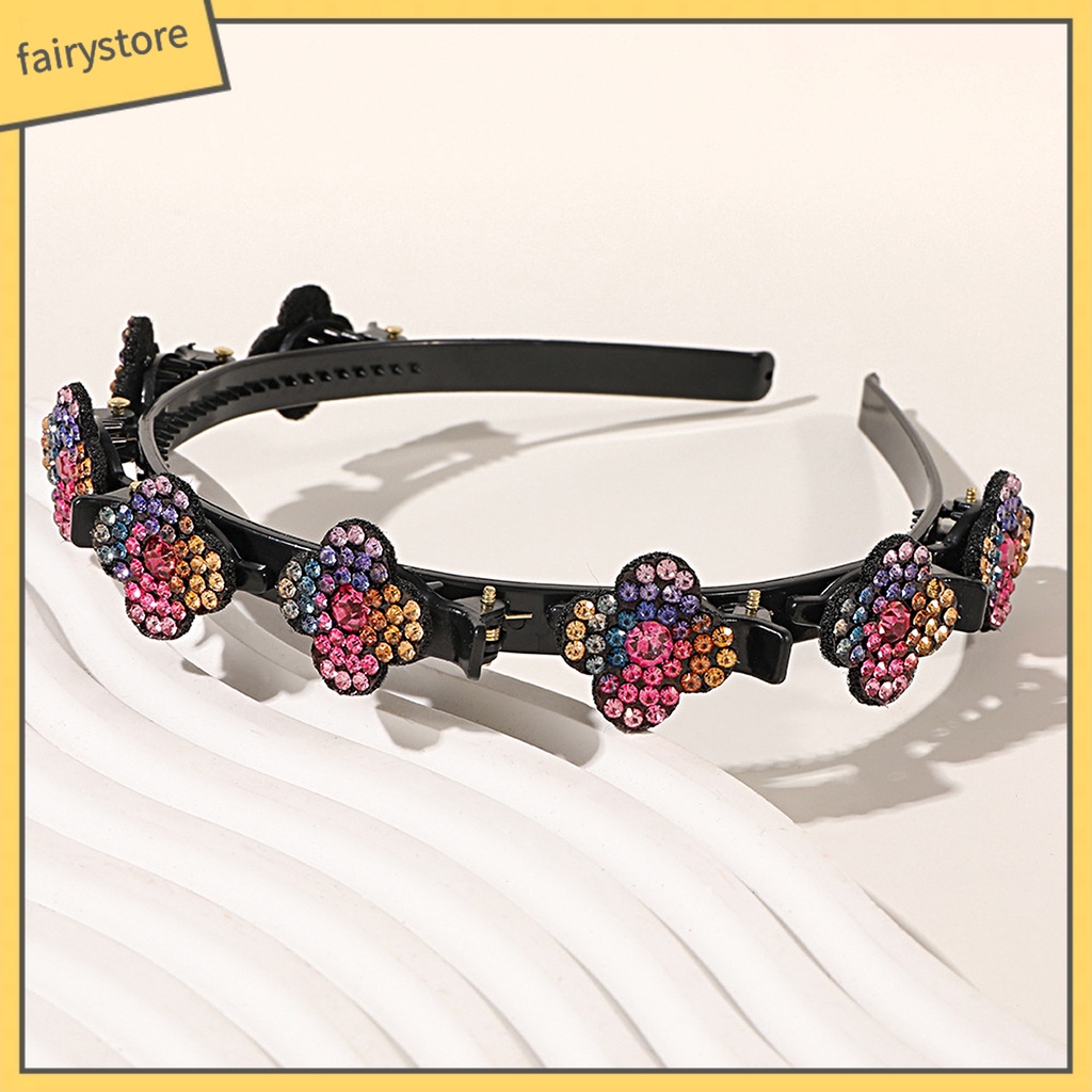 Cài Tóc Hình Cánh Hoa Đính Đá Lấp Lánh Chống Trượt Hai Lớp Dành Cho Nữ