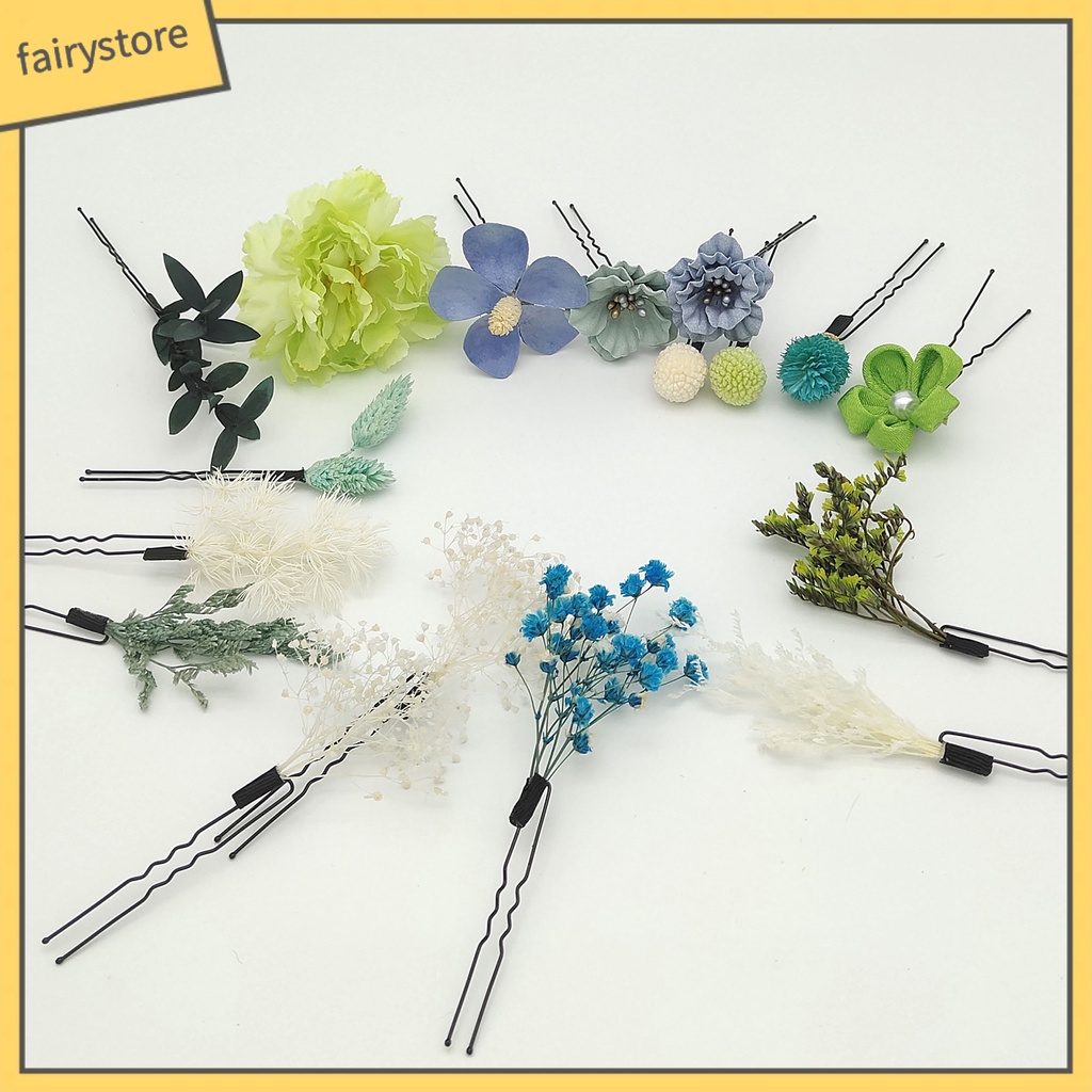 Set 17 Phụ Kiện Trang Trí Tóc Chống Rơi Trọng Lượng Nhẹ