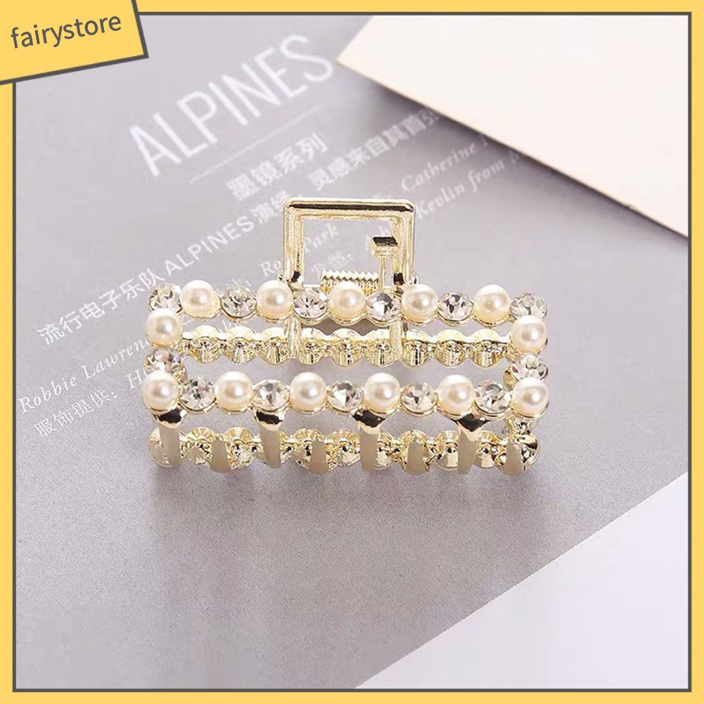 Kẹp Tóc Đuôi Ngựa Đính Ngọc Trai Giả Lấp Lánh Cho Nữ