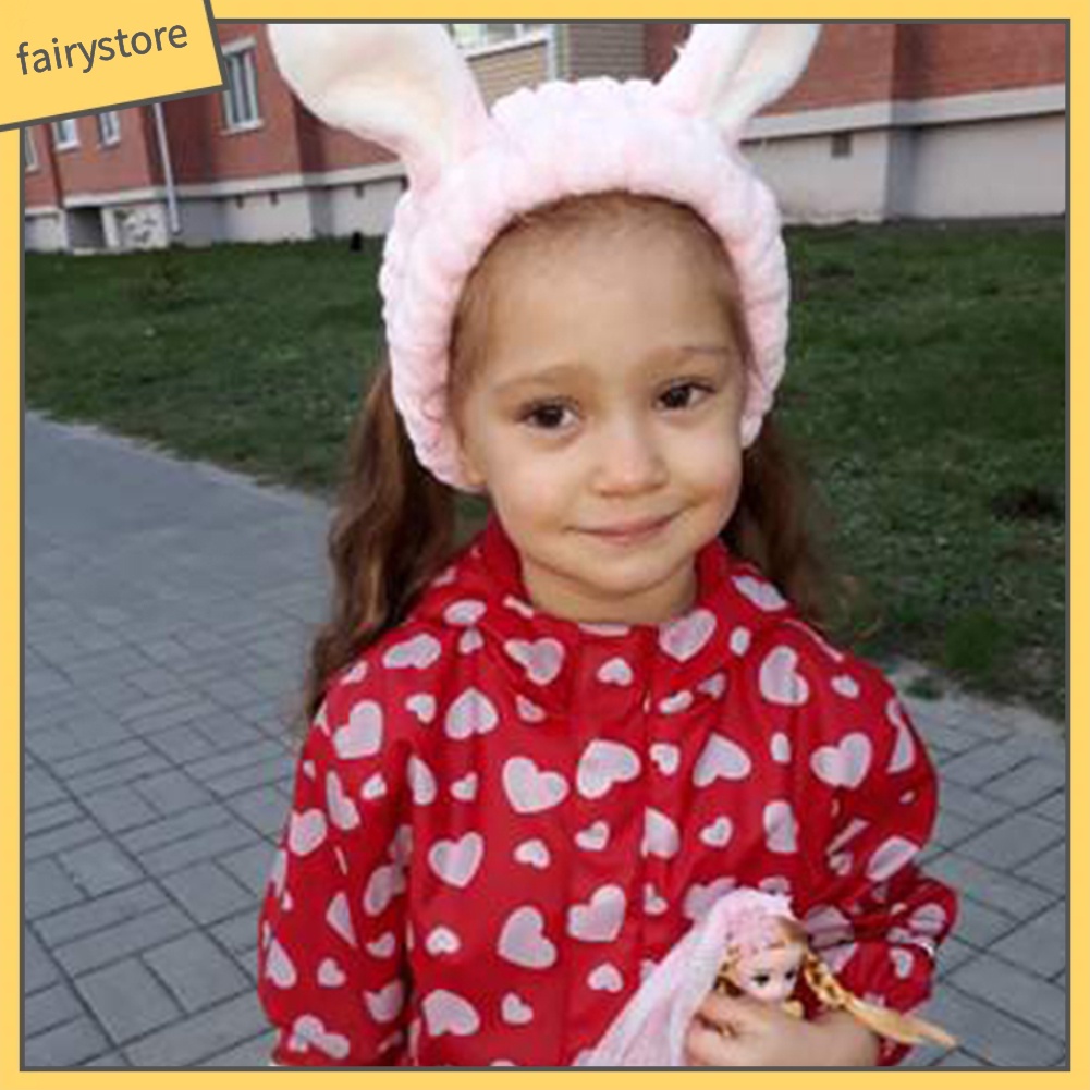 Băng Đô Tai Thỏ Dễ Thương Dùng Rửa Mặt / Trang Điểm Cho Nữ