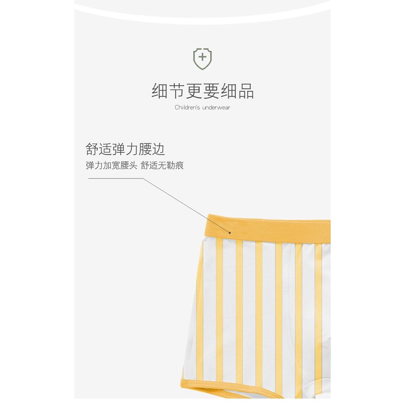 Quần Lót Cotton Nguyên Chất Không In Dấu Hoạt Hình Cậu Bé Bút Chì Cho Bé Trai @ -