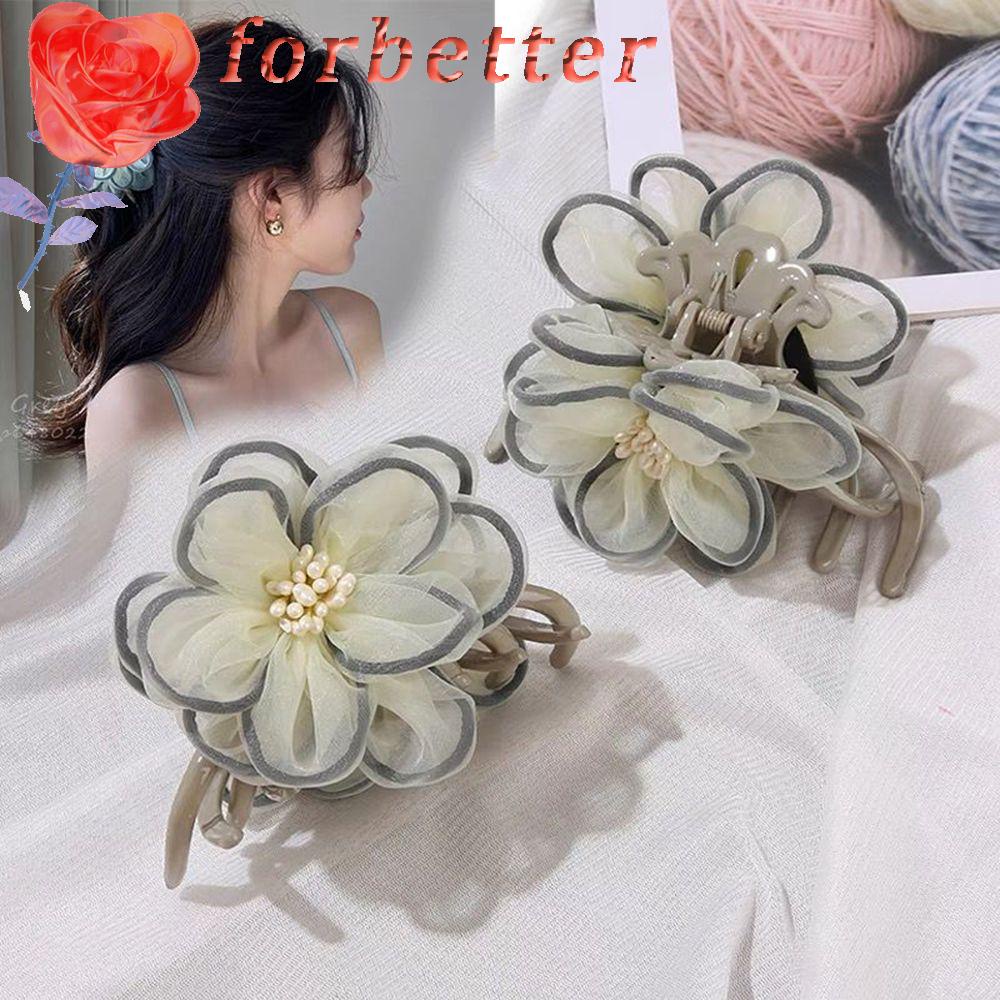 Kẹp Tóc Hình Cá Mập Đính Hoa Phong Cách Hàn Quốc Ngọt Ngào Cho Nữ