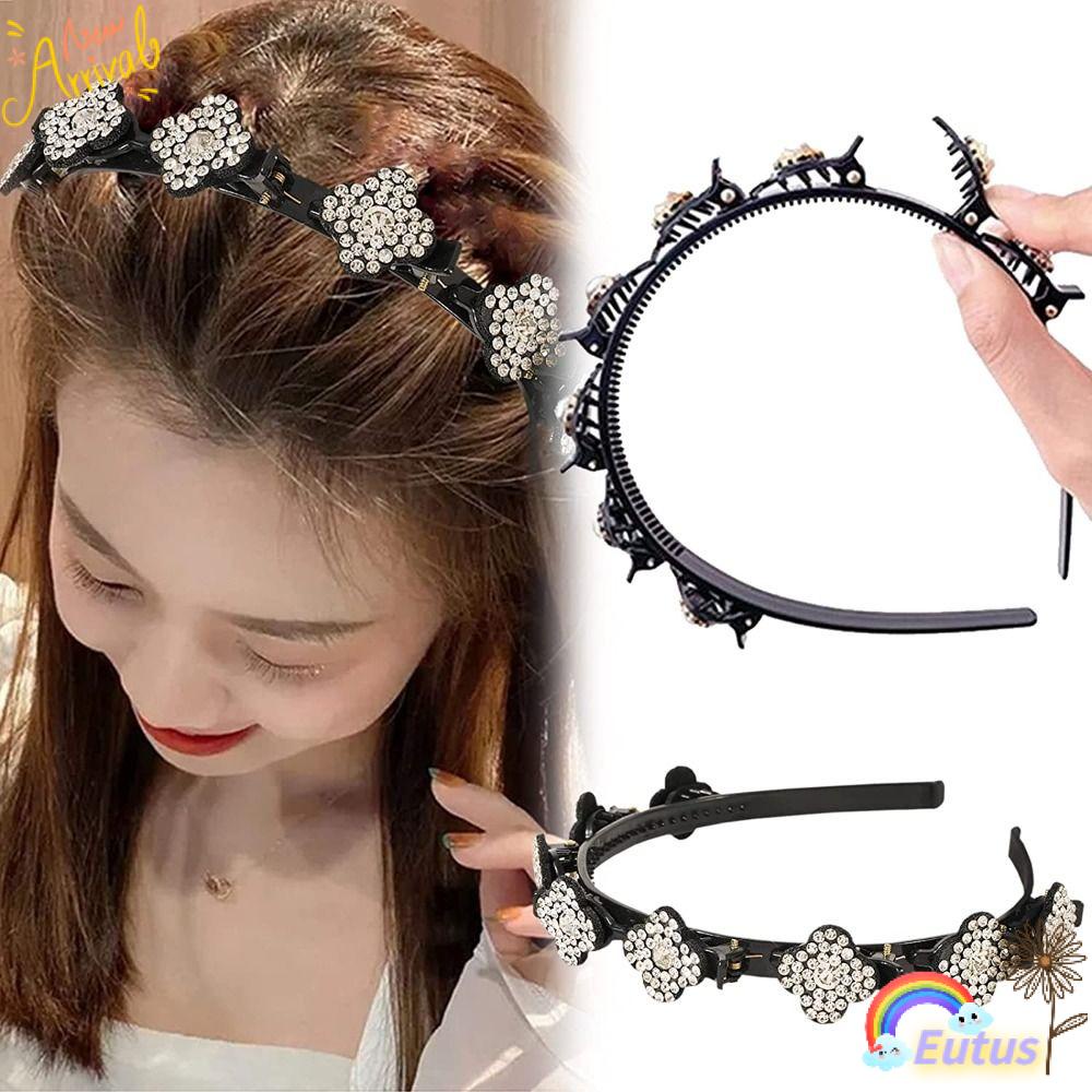 Băng Đô Cài Tóc Thiết Kế Mới Cao Cấp Thời Trang|Kẹp Tóc Mỏ Vịt Bện Dây Đôi