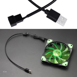 Cáp chuyển đổi usb sang quạt 4pin cho laptop notebook 5v