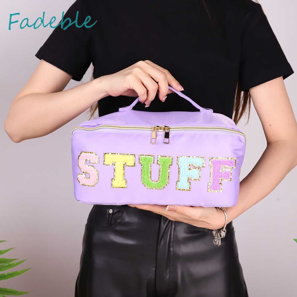 Túi Đựng Mỹ Phẩm Bằng Nylon Sức Chứa Lớn Tiện Dụng Cho Nữ