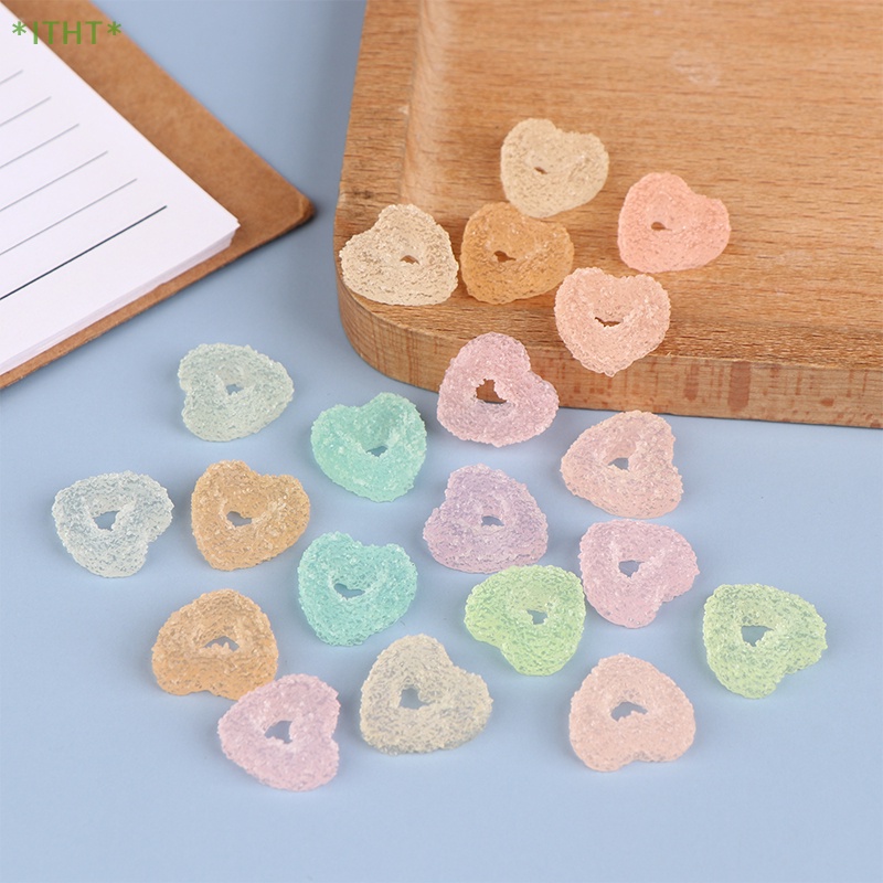 Set 20 Kẹp Tóc Hình Trái Tim Bằng Nhựa Resin Thời Trang Dành Cho Nữ Mới