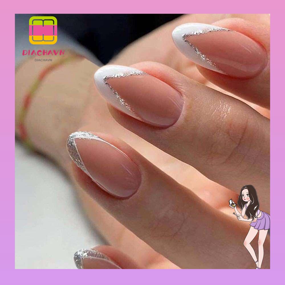 Hộp 24 Móng Tay Giả Kiểu Pháp Cho Nữ