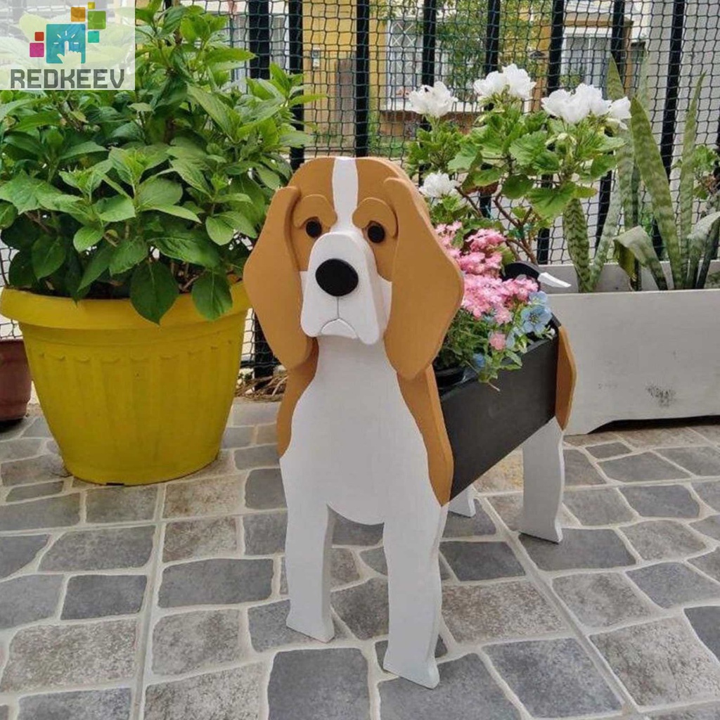 Chậu Hoa Bằng Nhựa PVC Hình Chú Chó Hoạt Hình Dễ Thương