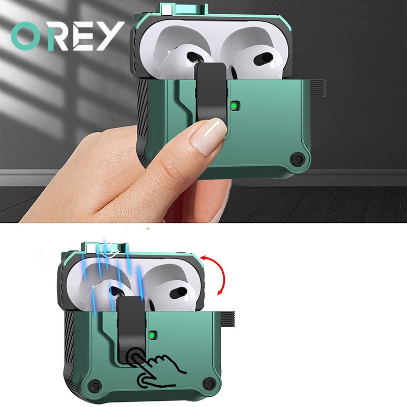 Vỏ Bảo Vệ Hộp Sạc Tai Nghe AirPods Pro 2 3 2 1 Không Dây Hình Công Tắc Từ Tính