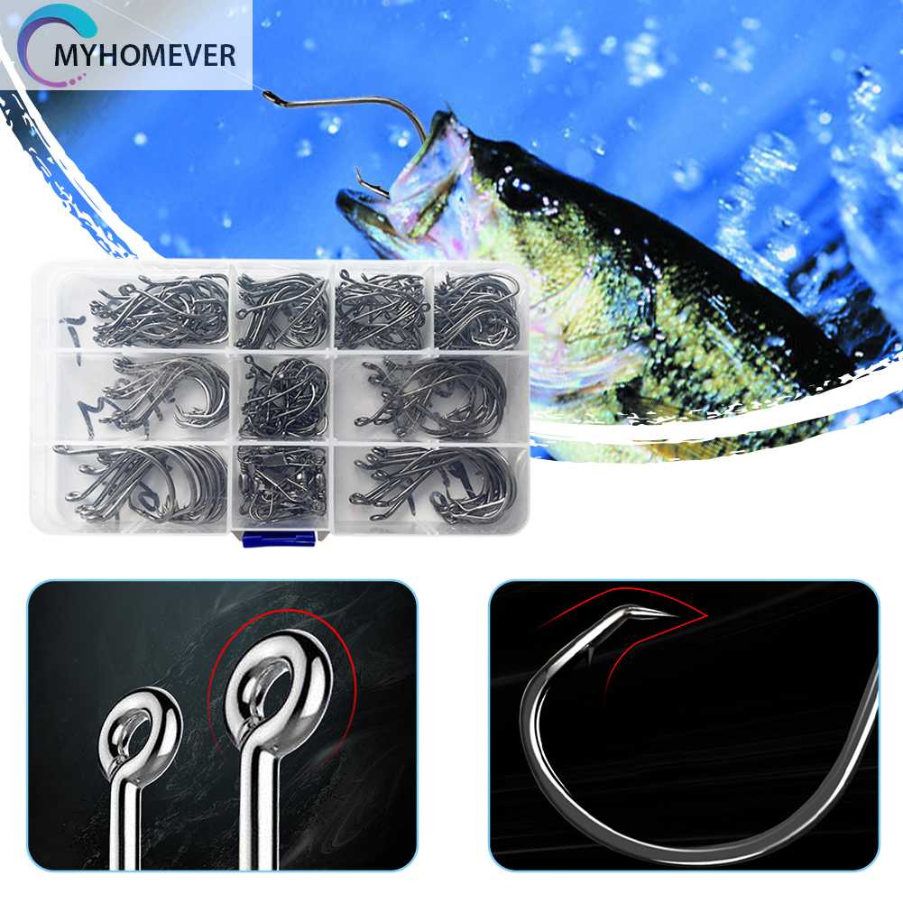 Set 170 Lưỡi Câu Cá Bằng Thép Cacbon 7384